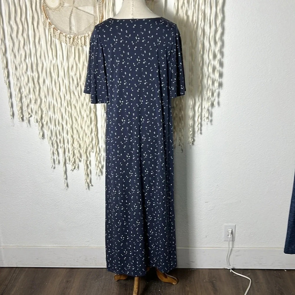 Garnet Hill NWOT Flutter Sleeve Tencel Midi Dress Size M - Picture 6 of 14